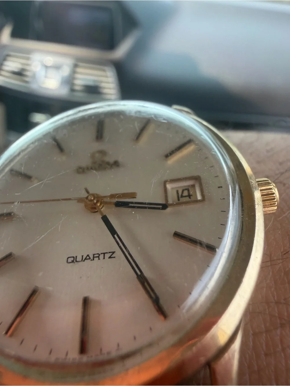 Omega 10k gold filled quartz 1370 watch